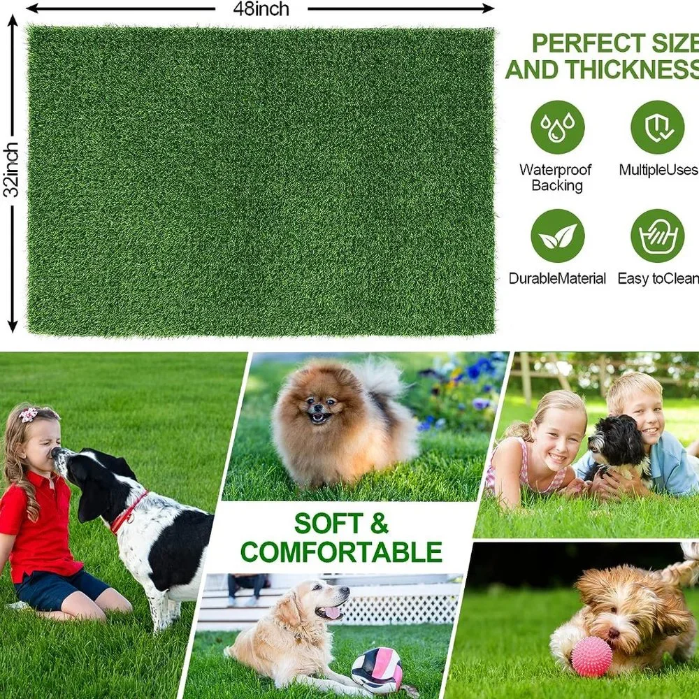 Artificial Grass - Mutifunction Dog Pee Grass Folding Fake Grass Non Slip